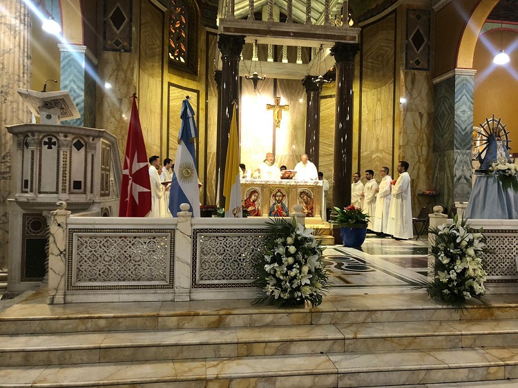 El Card. Sandri presidió la misa por el 25 de Mayo en la Iglesia Argentina en Roma