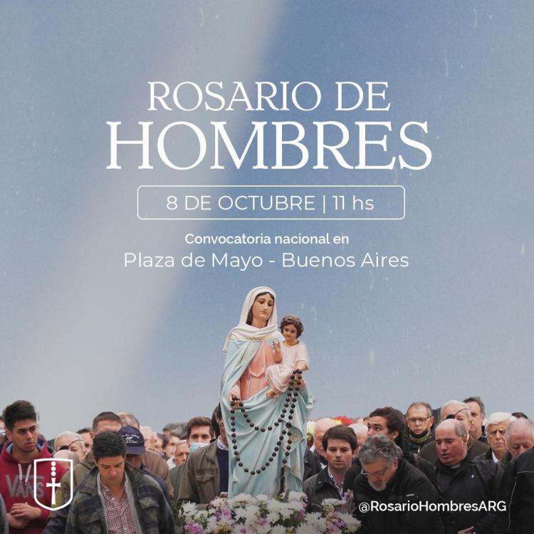 Nueva convocatoria al "Rosario de Hombres" para el 8 de octubre