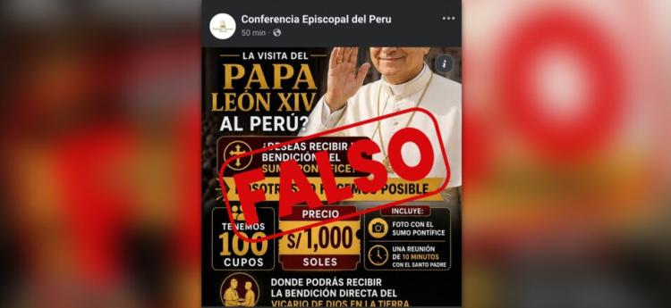 Perú: el Episcopado alerta por estafas que usan la imagen del papa León XIV